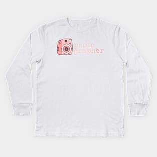 She's A PhotograpHER Instant Film Retro Camera Kids Long Sleeve T-Shirt